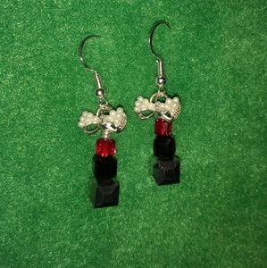Christmas package earrings